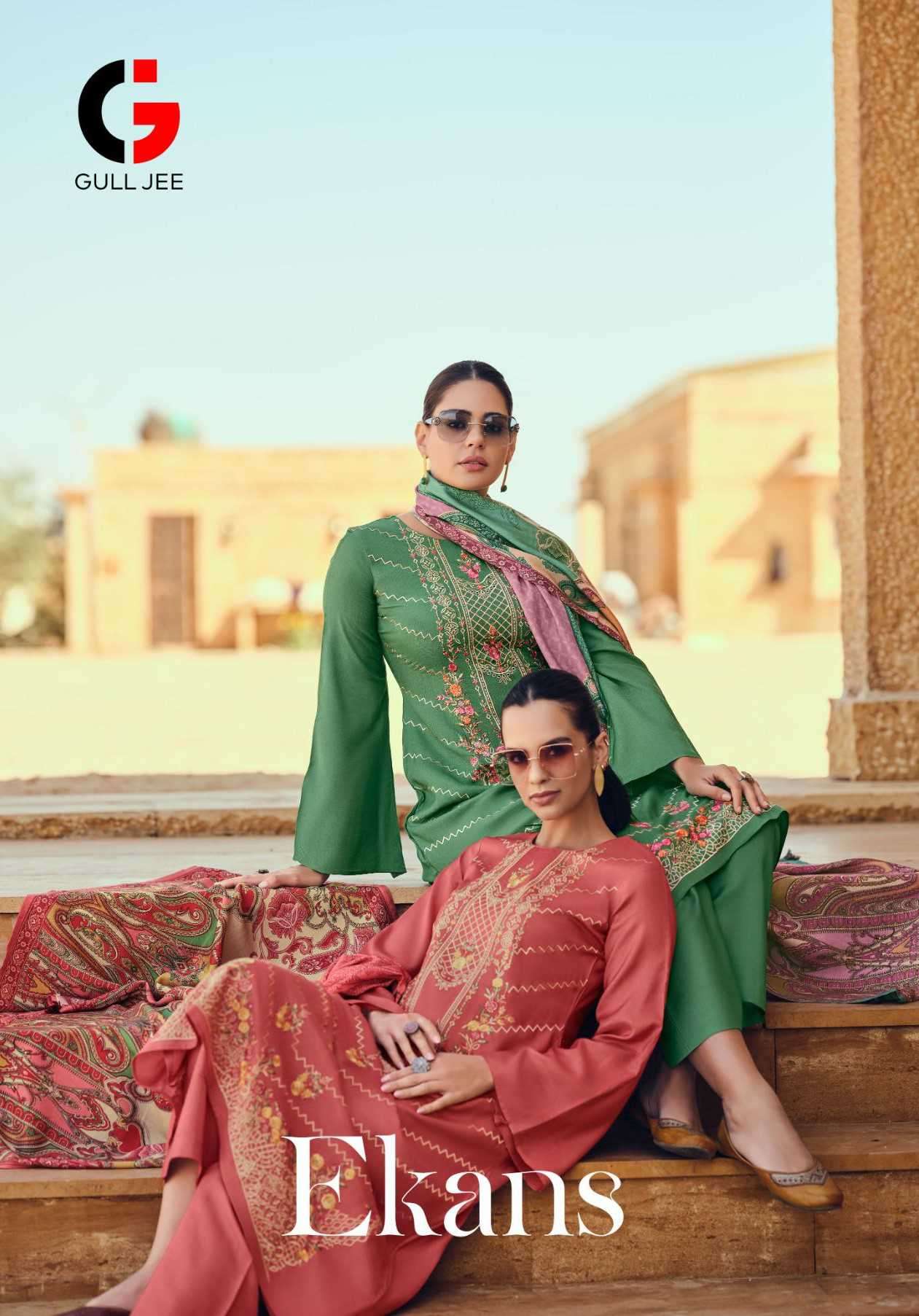 Gull Jee Ekans Latest Designs Pure Muslin Suit Festive Collection