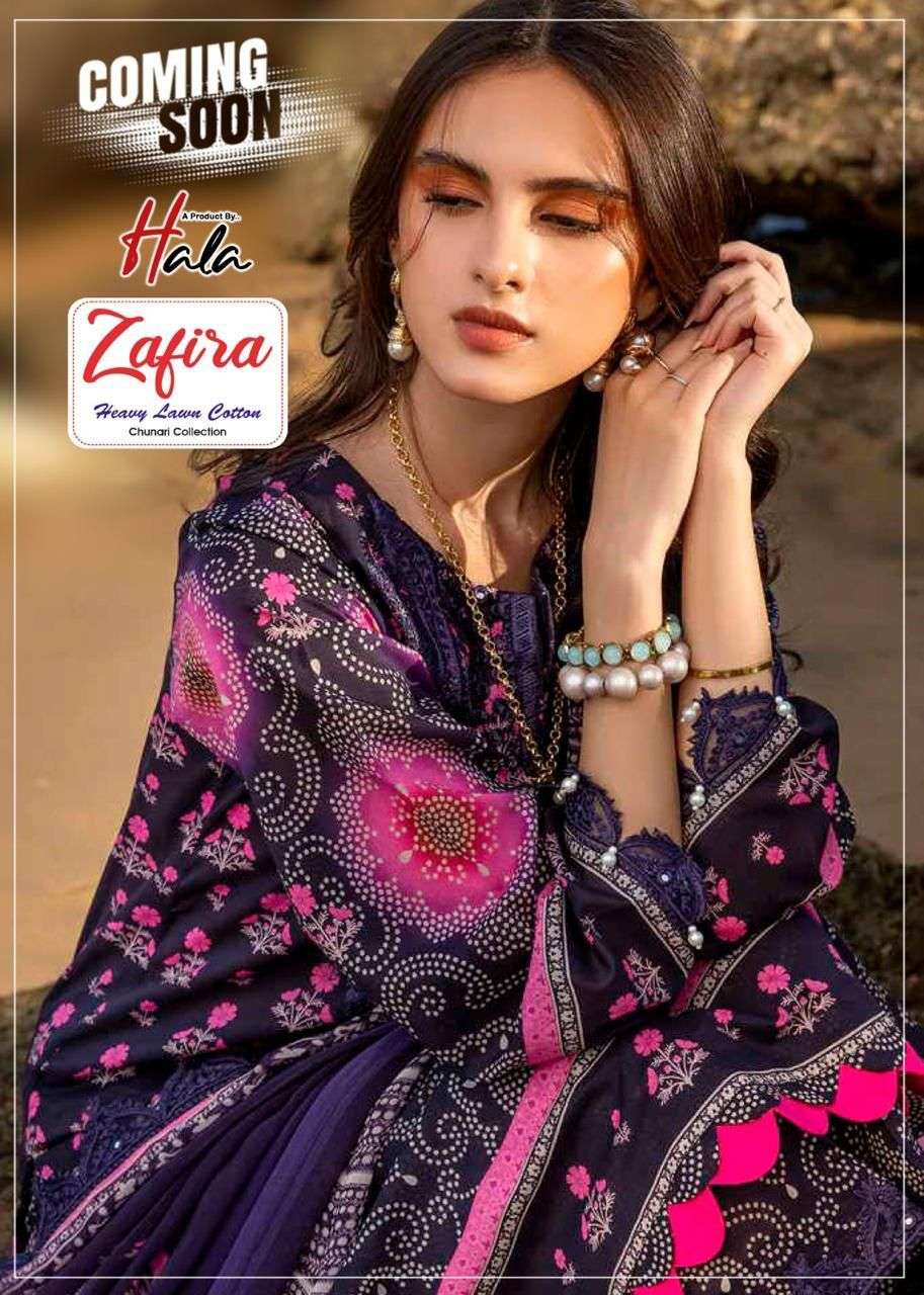 Hala Zafira Chanari Collection karachi print Cotton Suit Collection