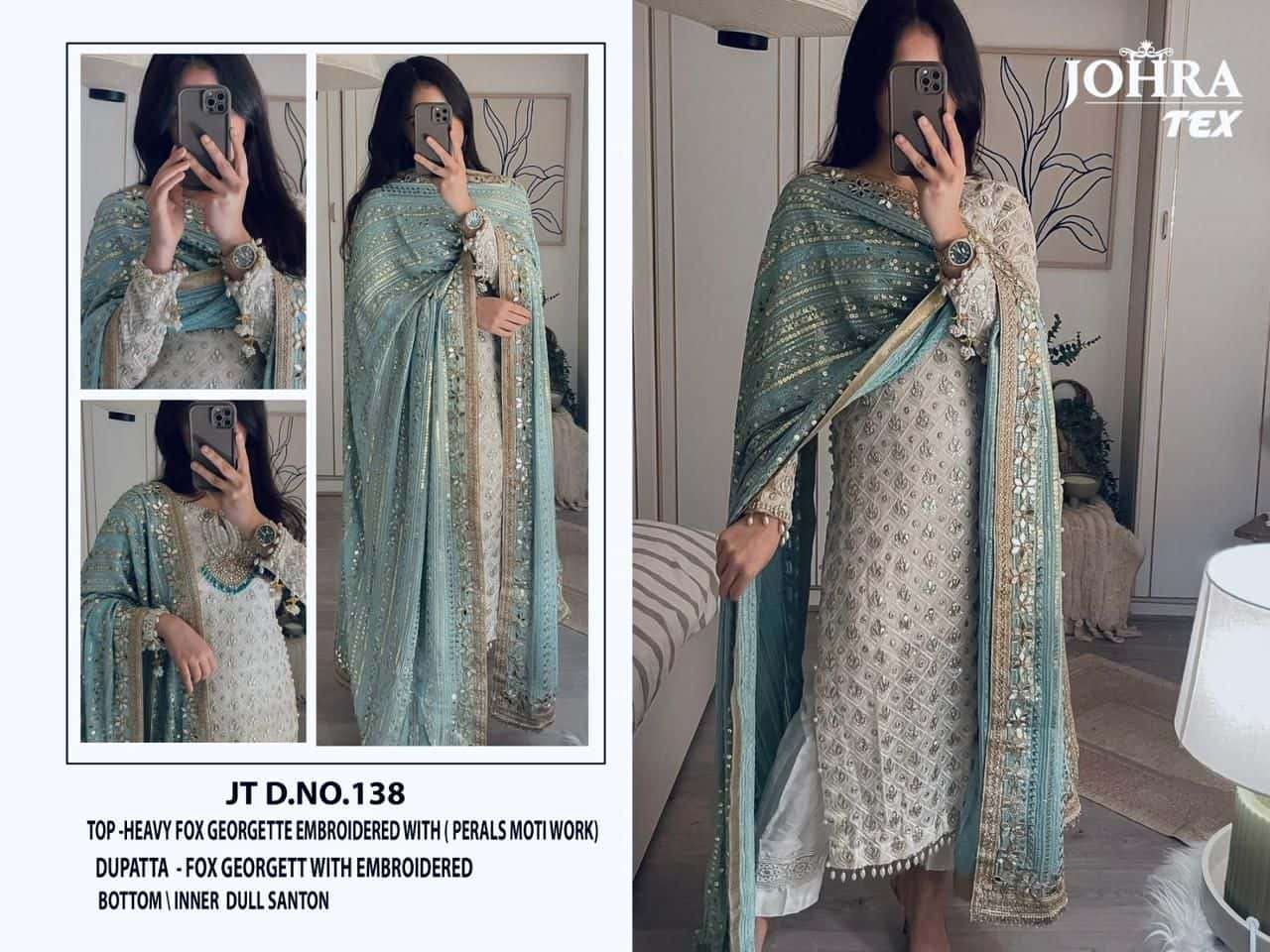Johra Tex 138 Pakistani Style Fancy Designer Salwar Suit Online Suppliers