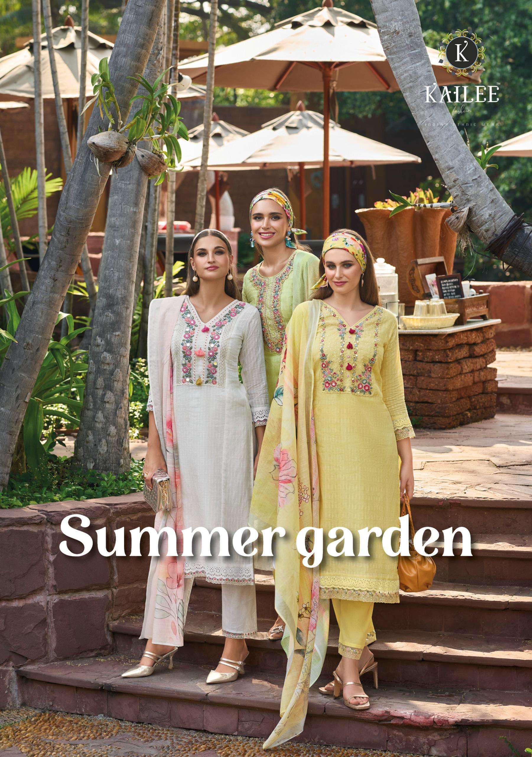 Kailee Summer Garden By Kalki Fashion Designer Cotton 3 Piece Pair Festive Collection