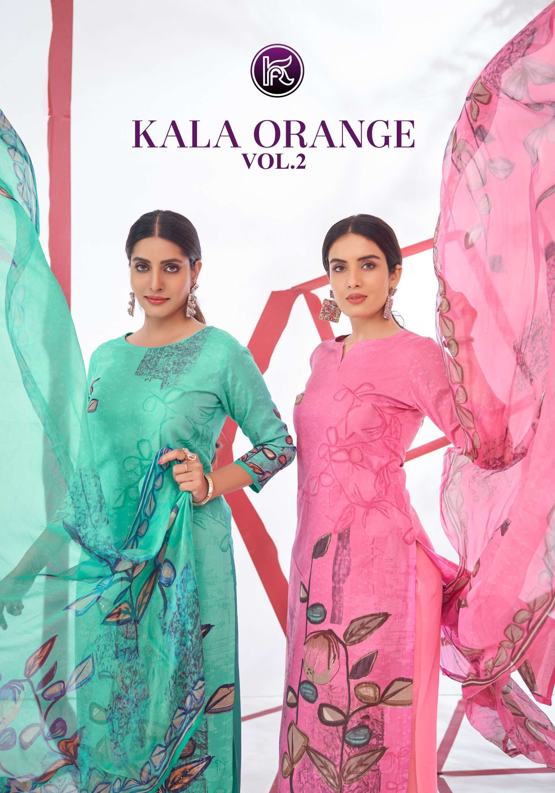Kala Fashion Kala Orange Vol 2 Fancy Cotton Salwar Kameez Catalog Exporters