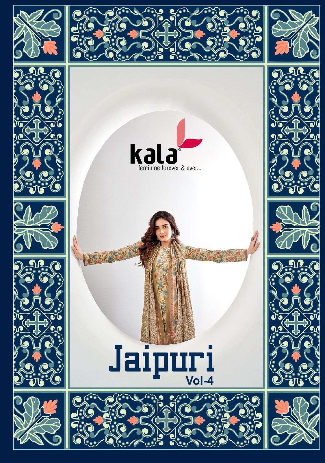 Kala Jaipuri Vol 4 Pure Cotton Salwar Suit Catalog Wholesalers
