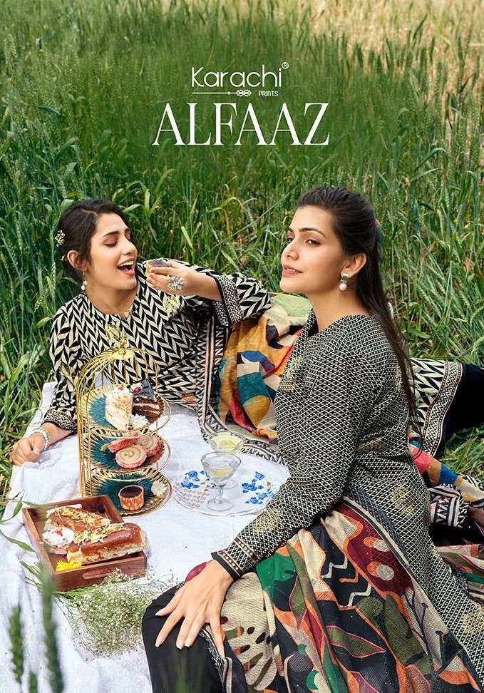 Karachi Prints Kesar Alfaaz Digital Print Fancy Cotton Suit Online Catalog Wholesale