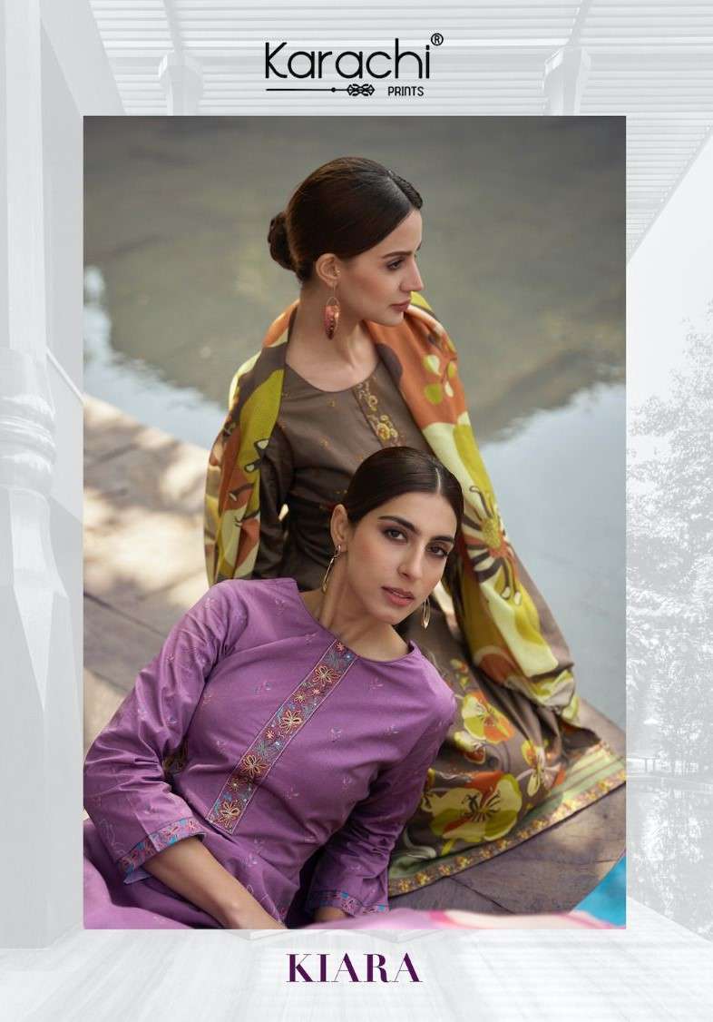 Karachi prints Kesar Kiara Fancy Cotton Salwar kameez Catalog Dealer