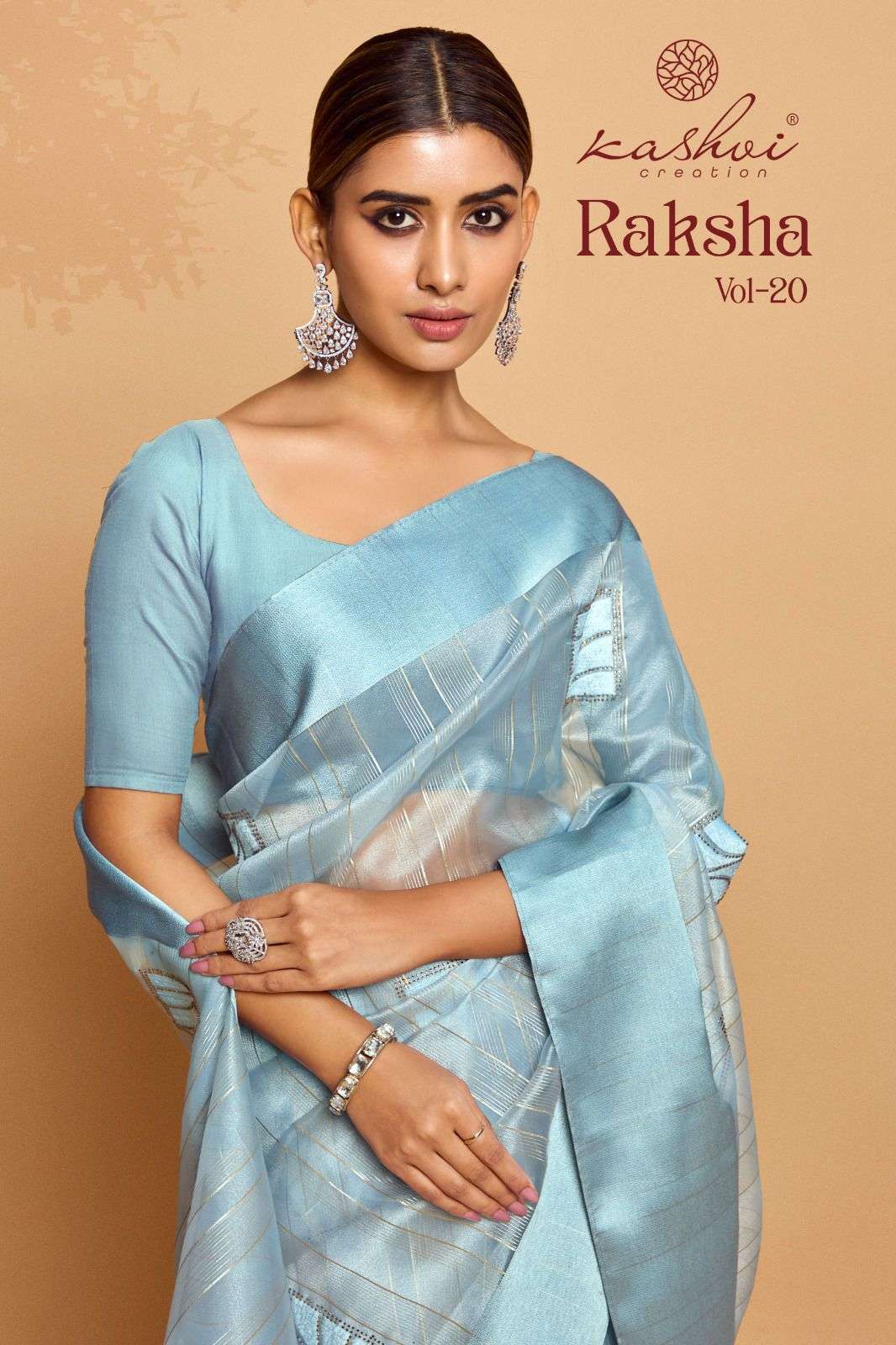 Kashvi Raksha Vol 20 Festival Collection Organza Silk Saree Catalog Exporters