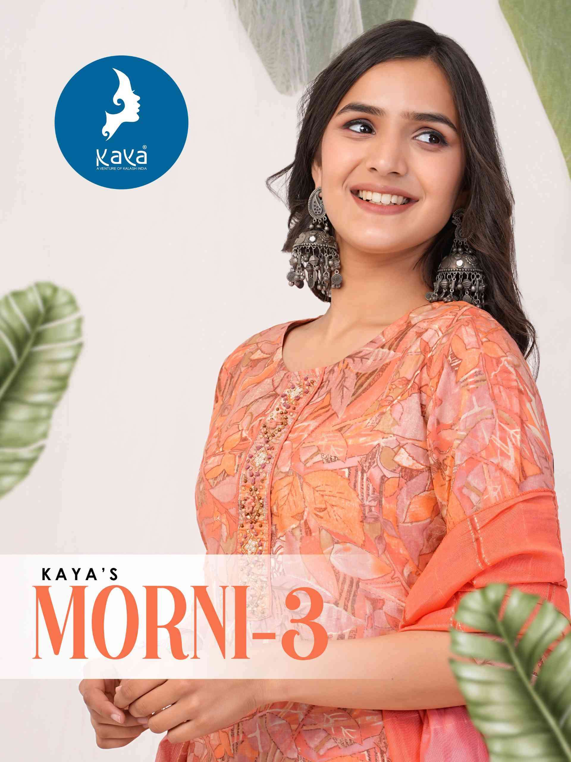 Kaya Morni Vol 3 Fancy Chanderi Designs Kurti Pant Dupatta Set Catalog Dealers