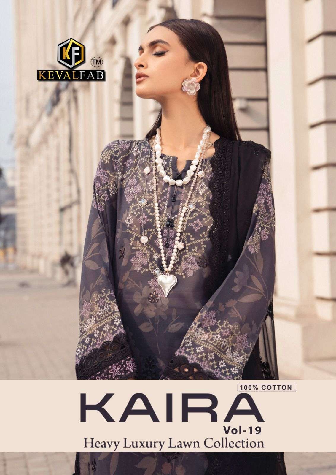 Keval fab Kaira Vol 19 Printed Karachi Suit Catalog Dealer