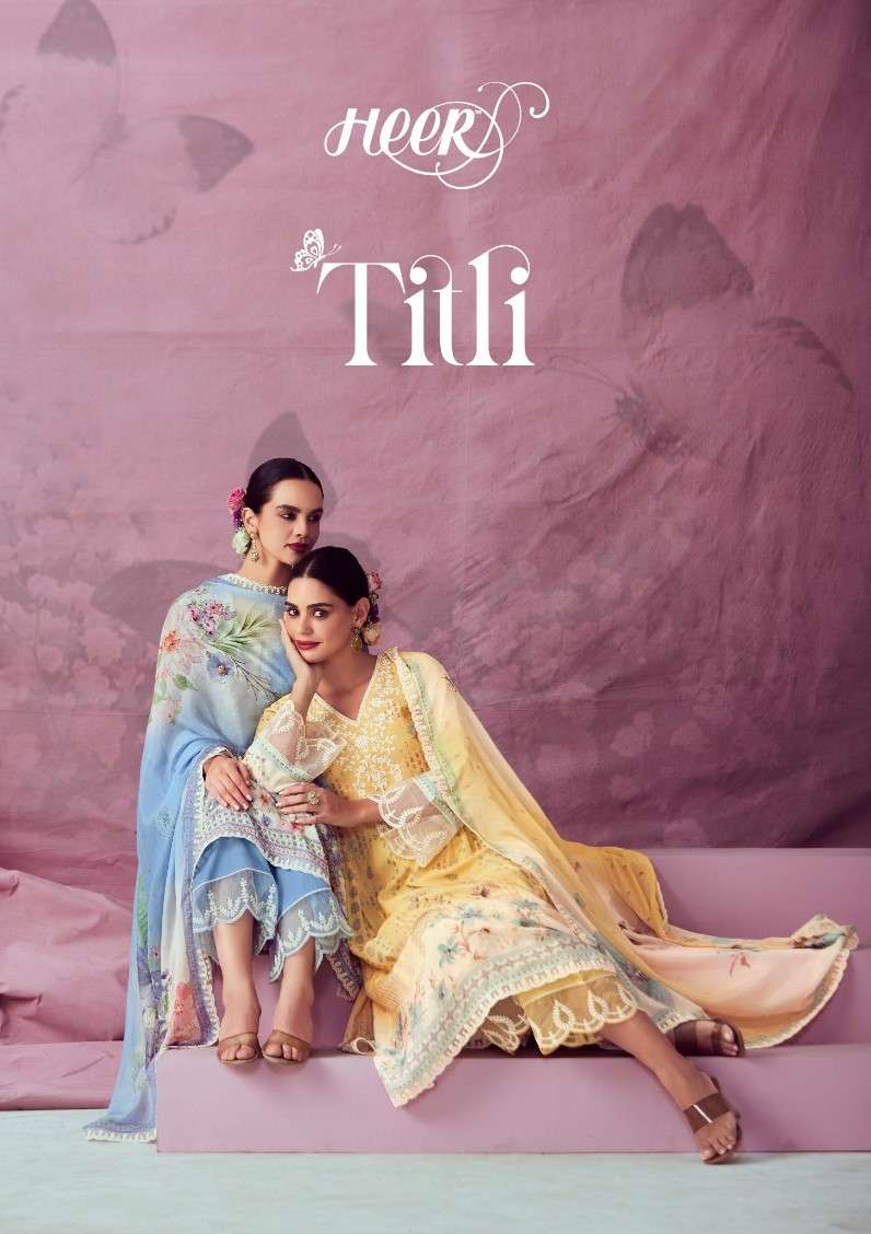Kimora Heer Titli Designer Work Muslin Suit Catalog Supplier