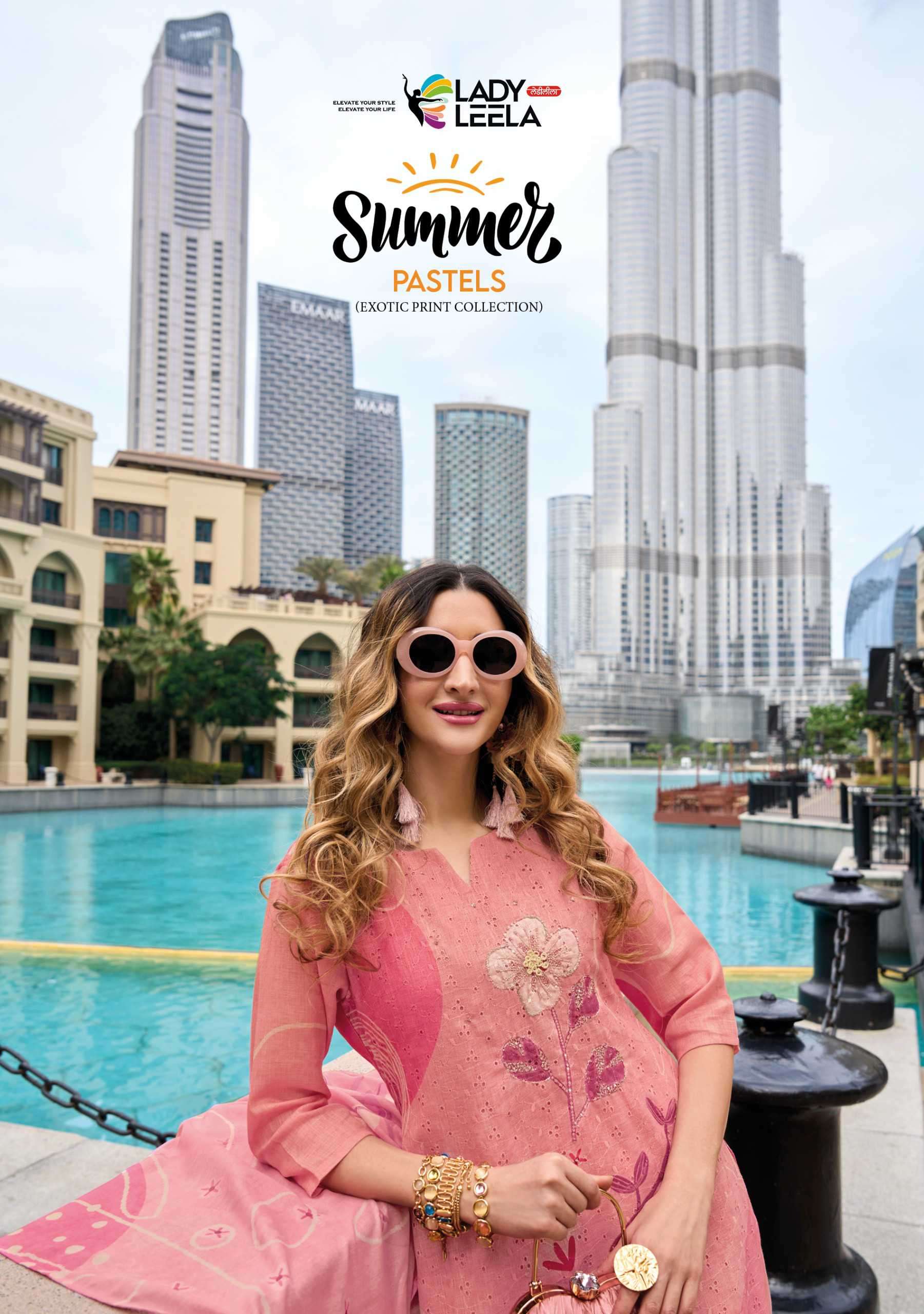 Lady Leela Summer Pastels Summer Wear Exclusive 3 Piece Set Catalog Suppliers