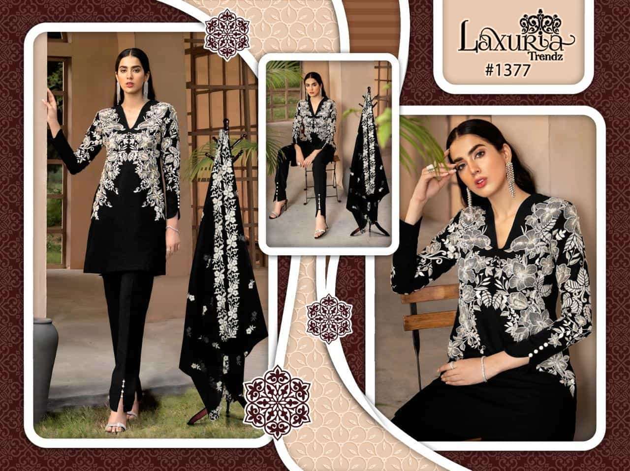 Laxuria Trends 1377 Latest Fancy Designer Ethnic Wear Kurti Bottom Dupatta Set Collection