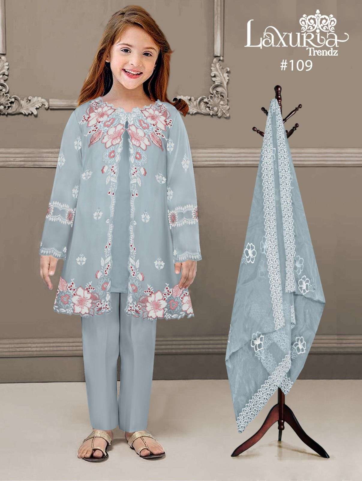 Laxuria Trendz Lt 109 Kids Wear Pakistani Suit Catalog Wholesalers
