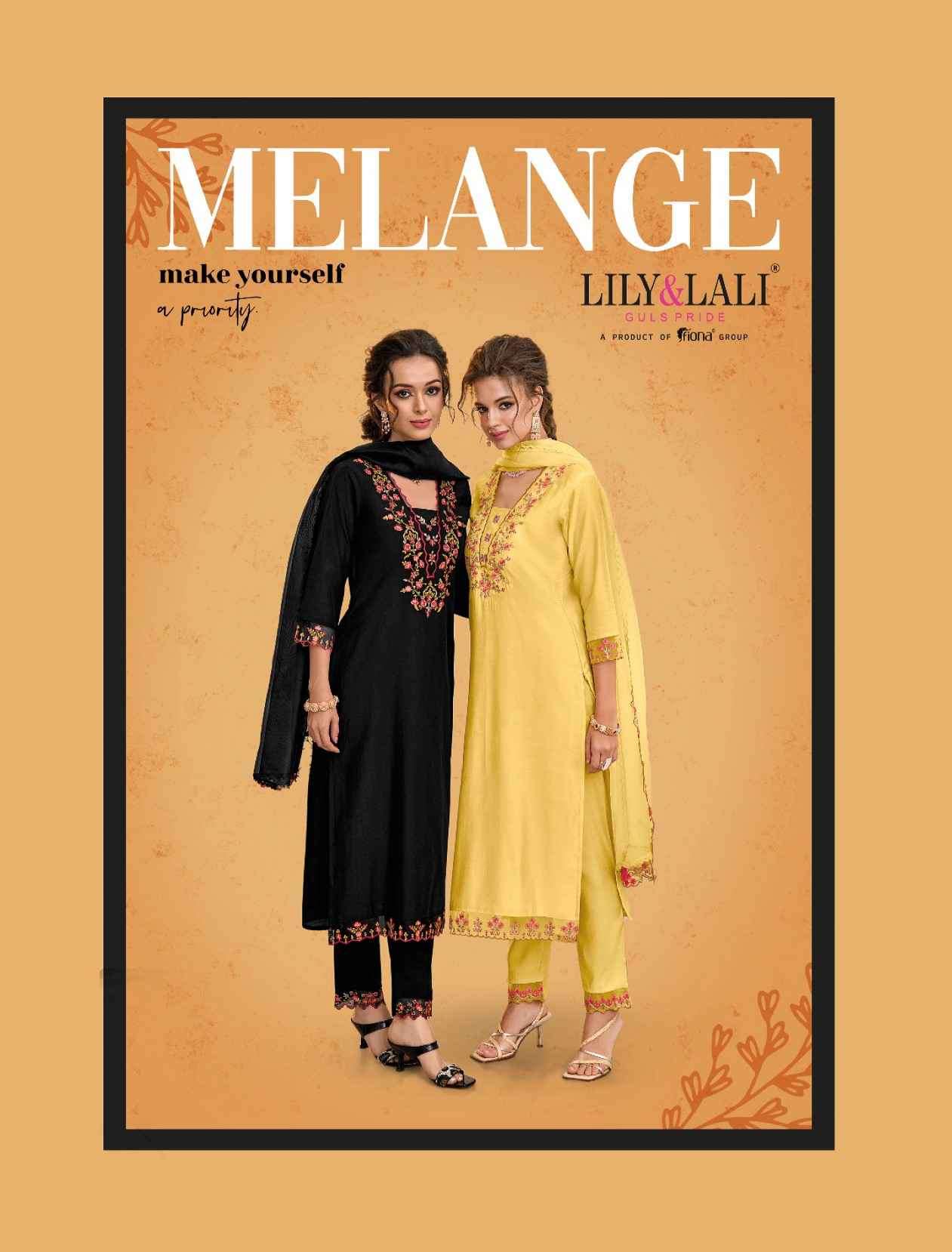 Lily And Lali Melange Premium Style Kurti Pant Dupatta Set Suppliers