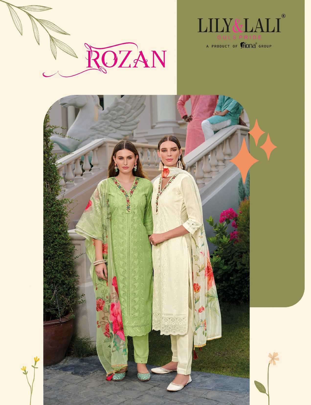 Lily And Lali Rozan Premium Designs Kurti Bottom Dupatta Set Suppliers