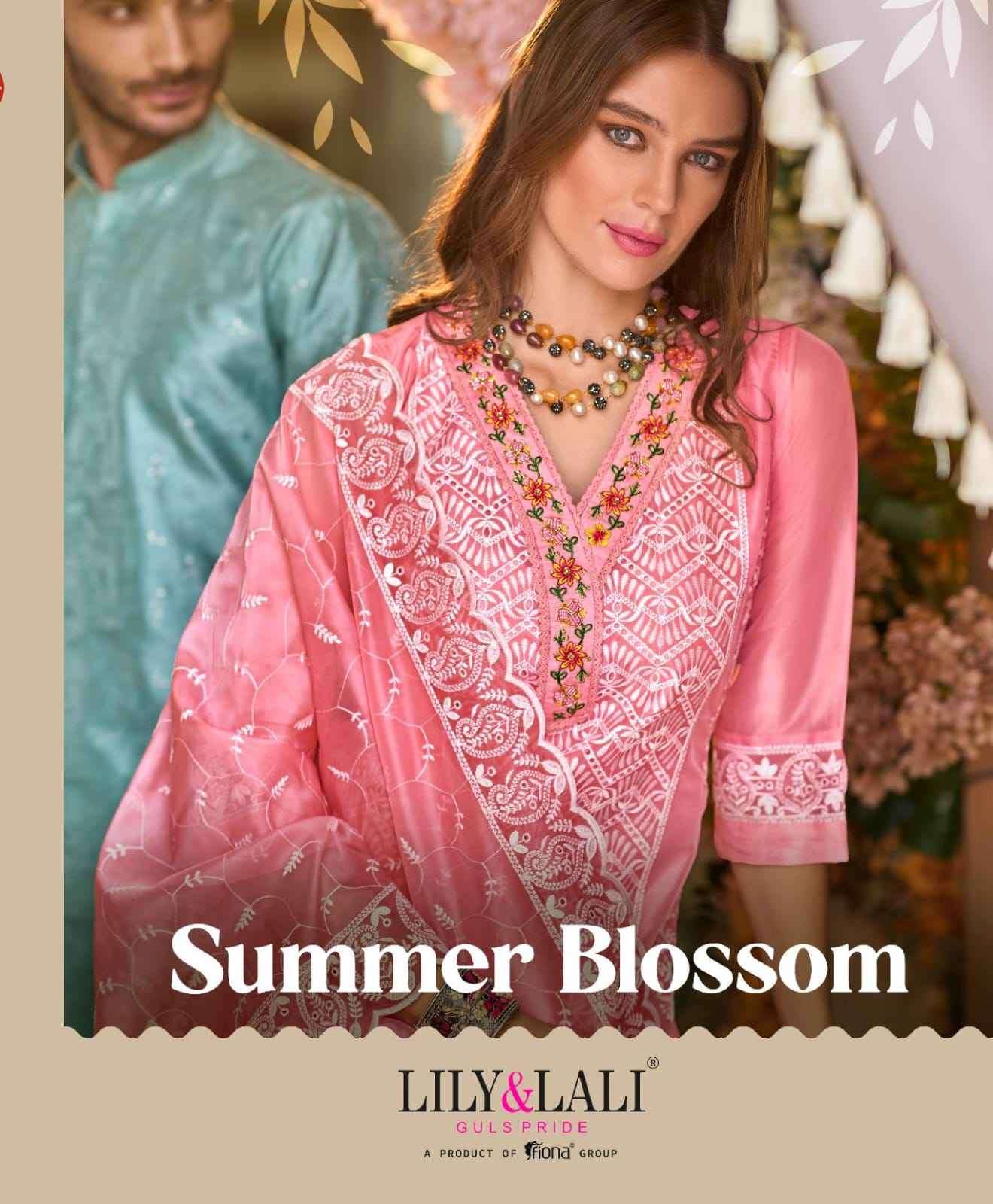Lily And Lali Summer Blossom Stylish Kurti Bottom Dupatta Pair Festive Collection