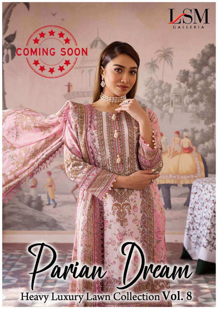 LSM Galleria Parian Dream Vol 8 Pakistani Style Cotton Suit Wholesalers