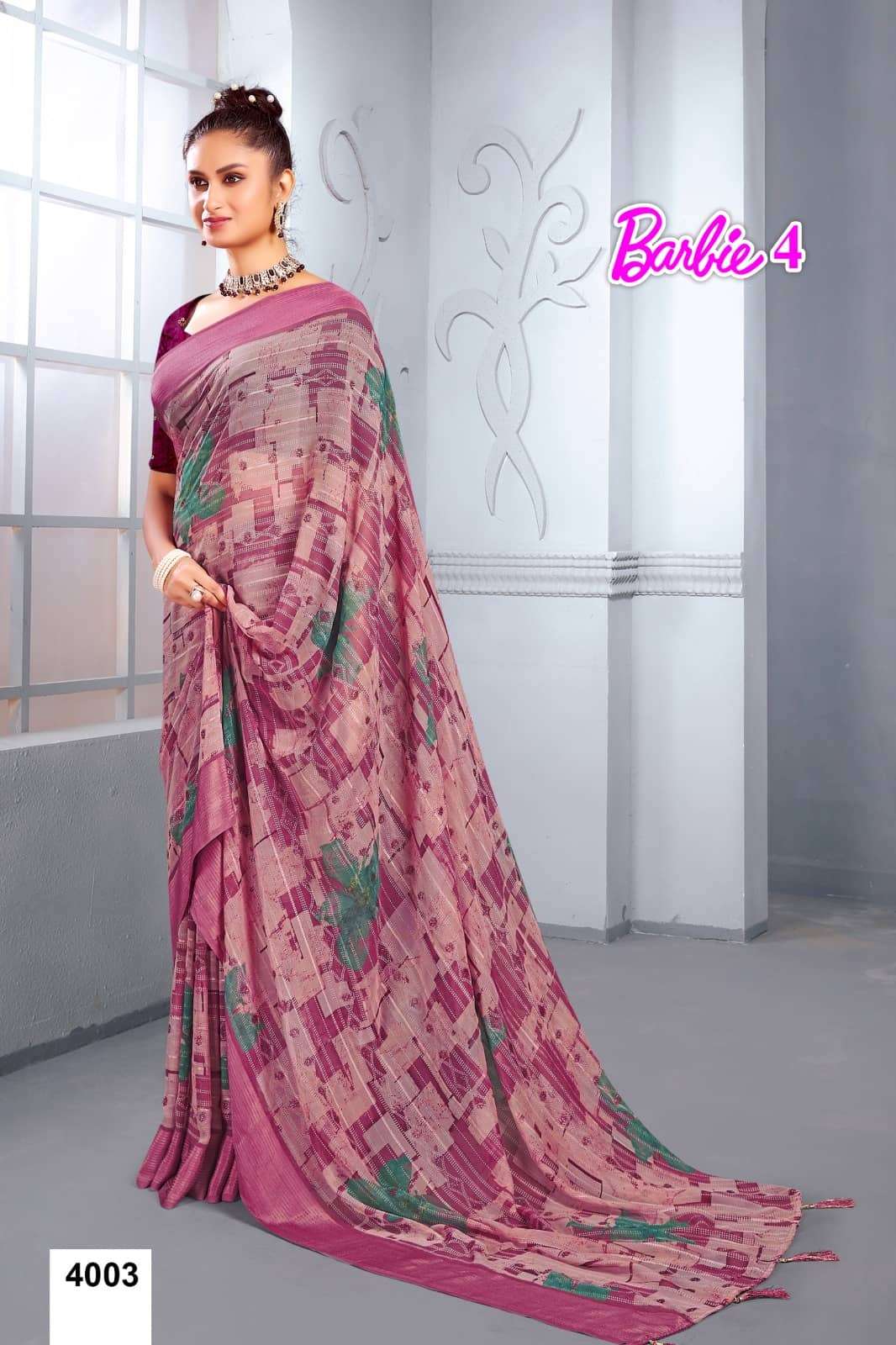 Mahamani Barbie Vol 4 Daily Wear Style Georgette Saree Buy Online