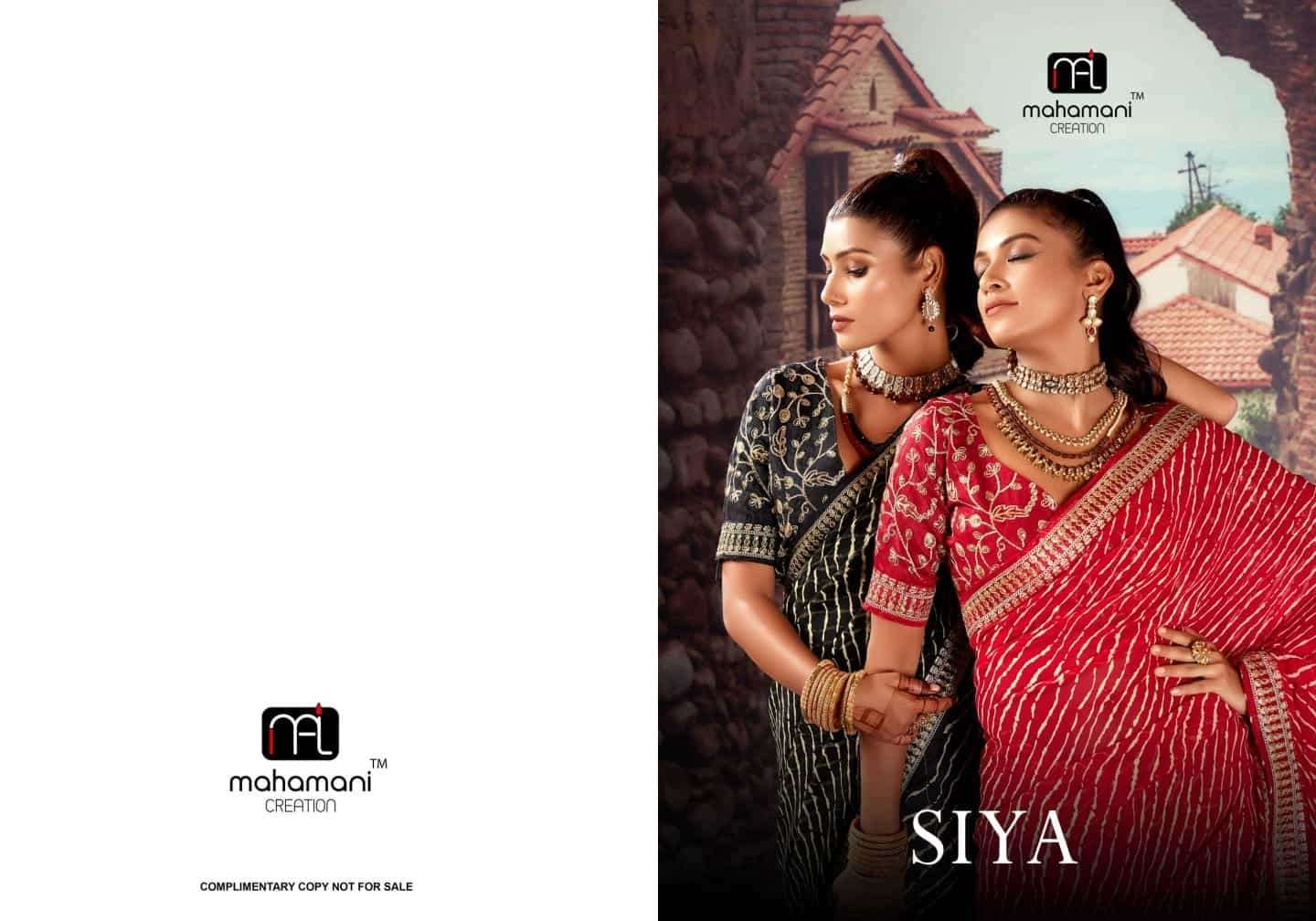 Mahamani Siya 1001 To 1012 Latest New Designer Style Festive Wear Saree Exporter