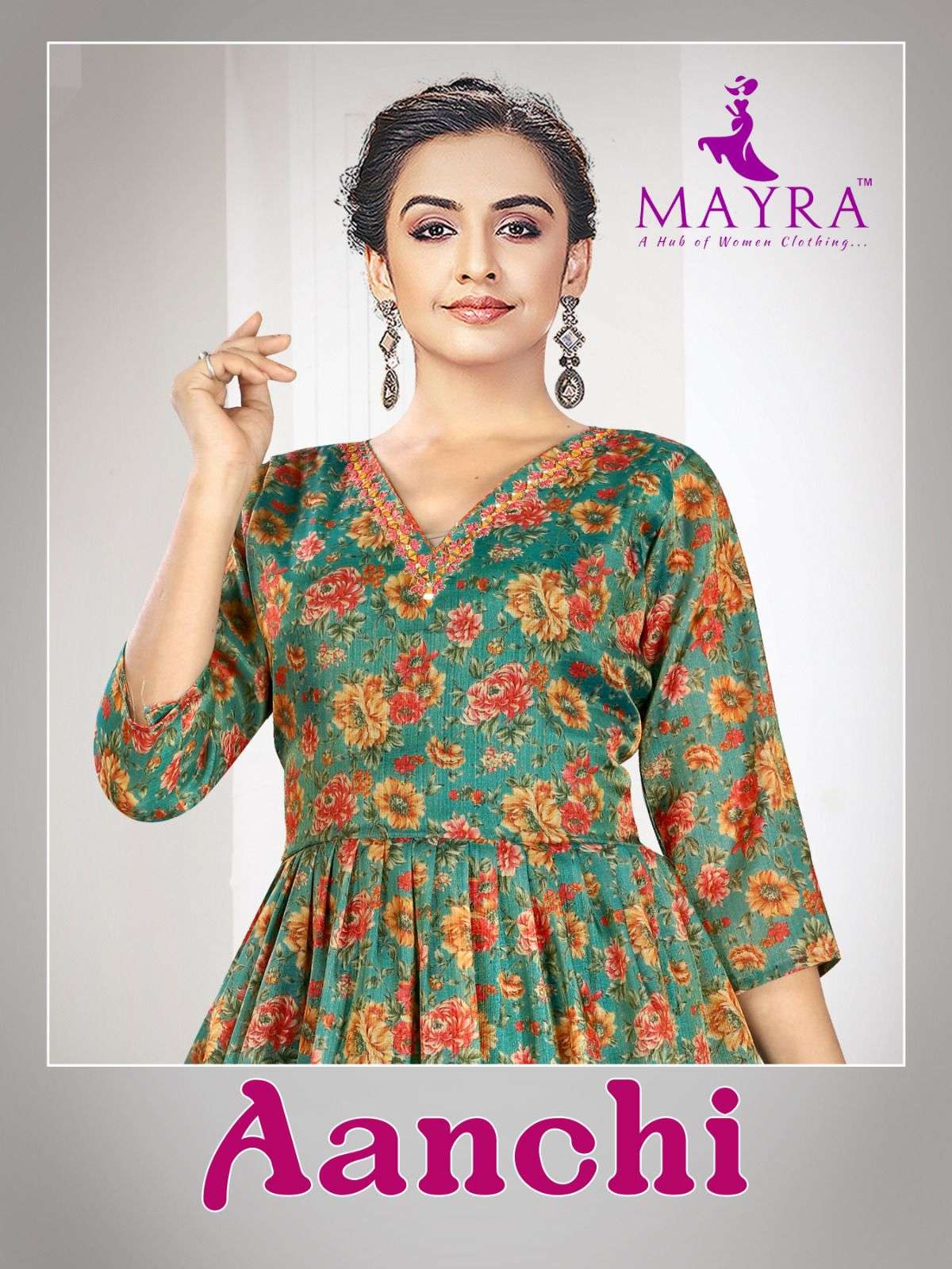 Mayra Aanchi Fancy Silk Flared Kurti New Designs Catalog