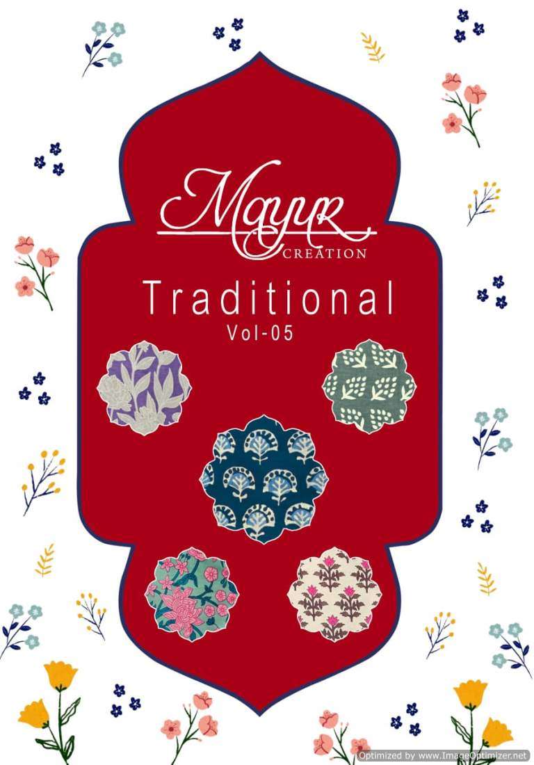 Mayur Traditional Vol 5 Printed Cotton Dress Material Catalog Exporters