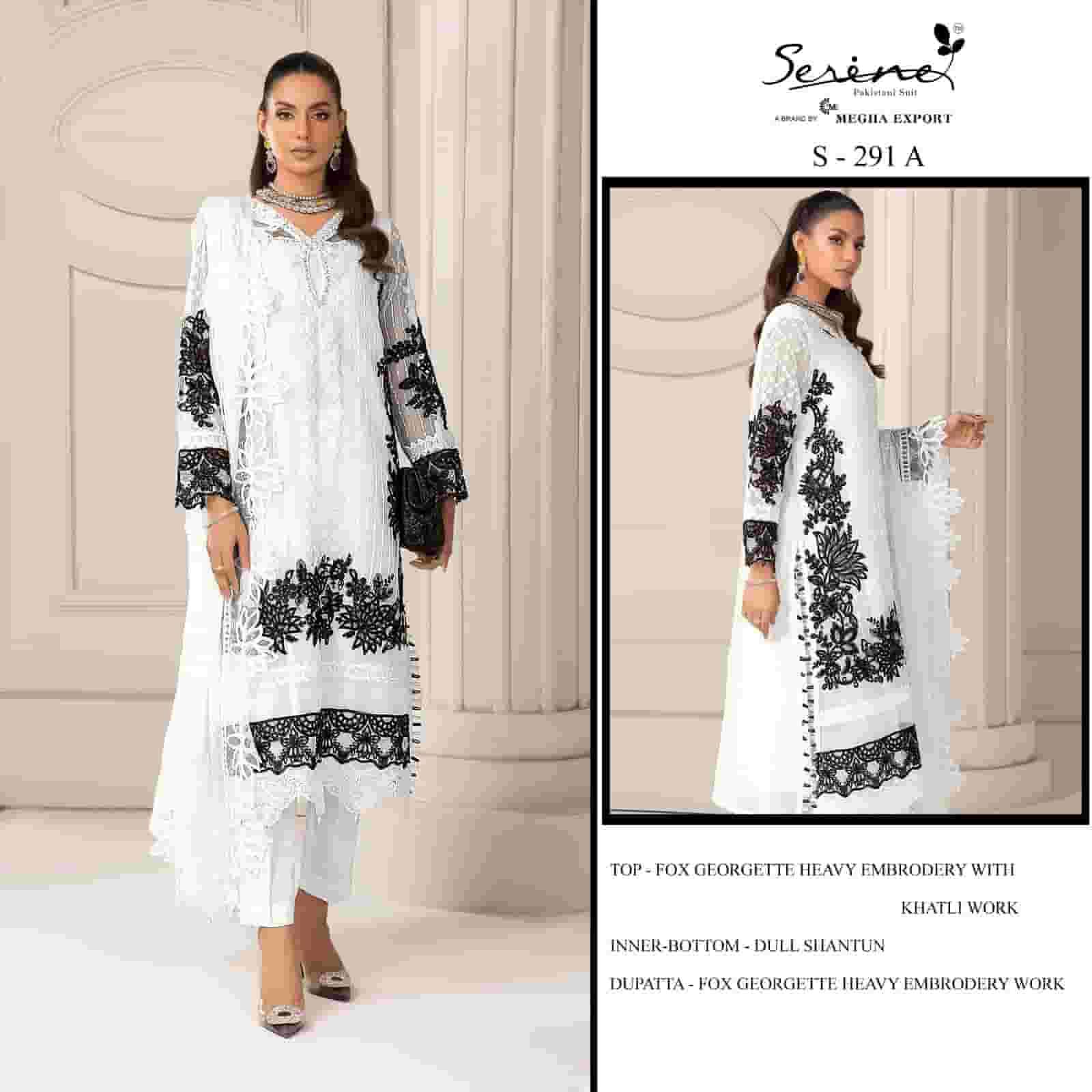 Megha Export S 291 Colors Georgette Unstitched Pakistani Dress Elegance