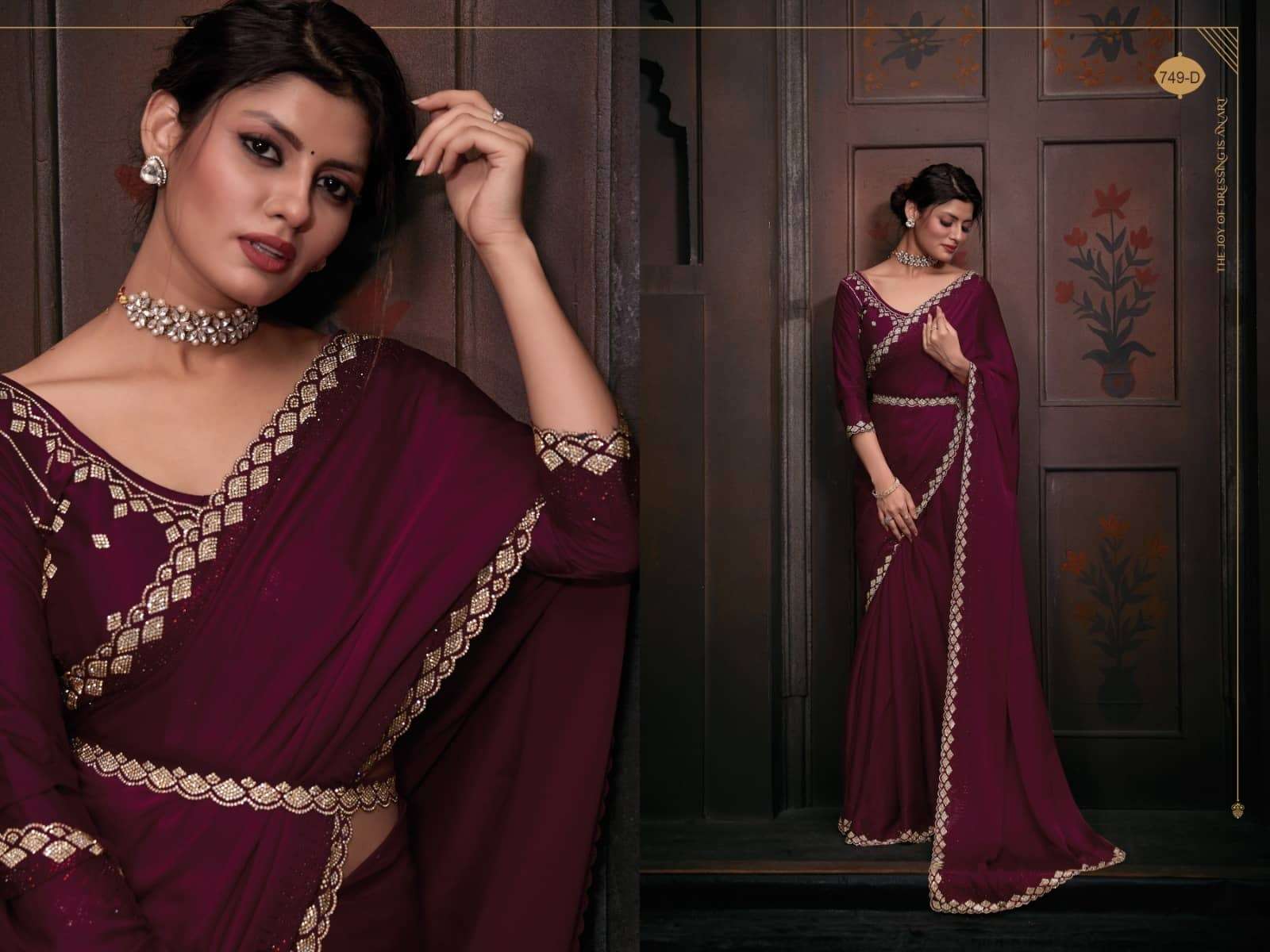 Mehek 749 Colors Exclusive Designer Style Party Wear Saree Online Suppliers