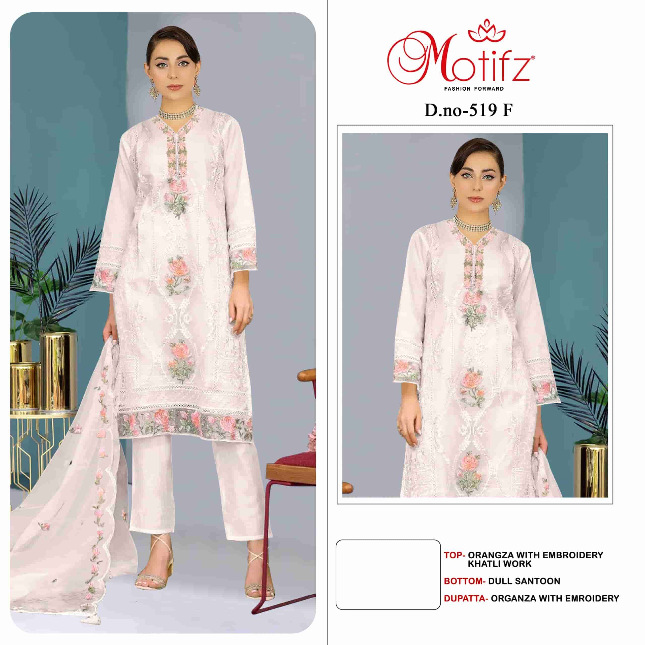 Motifz 519 F Organza Pakistani Suit Designer Elegance
