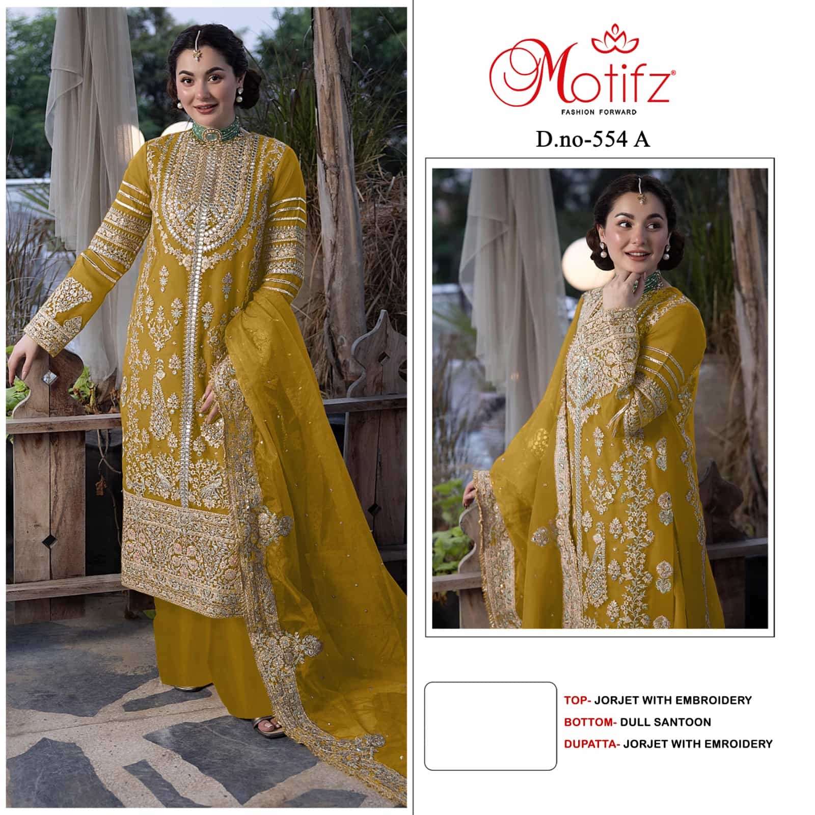 Motifz 554 Latest Exclusive Embroidered Designer Salwar Kameez wholesalers