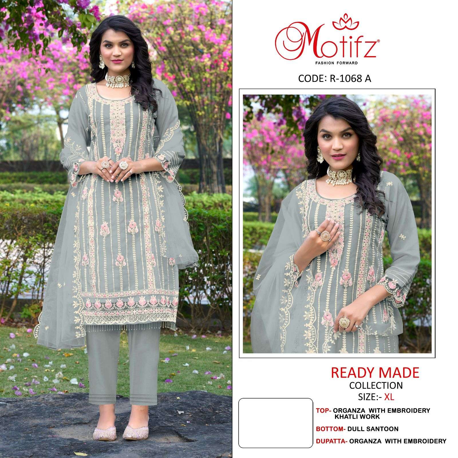 Motifz R 1068 Colors Pakistani Organza Readymade Dress Catalog Suppliers