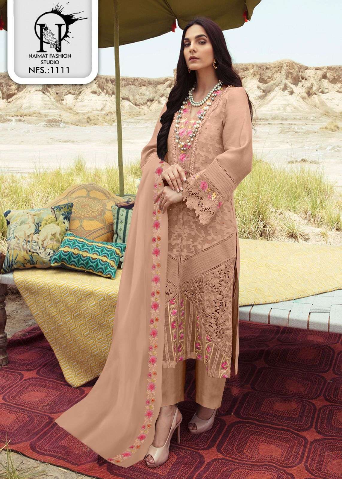 Naimat Nfs 1111 Pakistani Straight Style Suit Catalog Suppliers