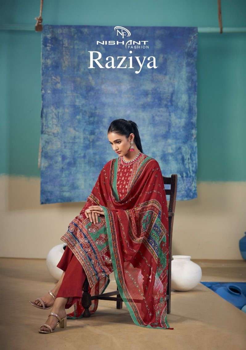 Nishant Fashion Raziya Hit Designs Muslin Suit Festive Collection