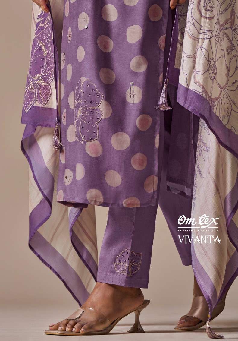 Omtex Vivanta Fancy Silk Hit Designs Ladies Suit Catalog Suppliers
