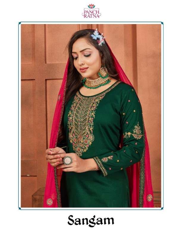 Panch Ratna Sangam Designer Jam Silk Festival Suit Online Collection