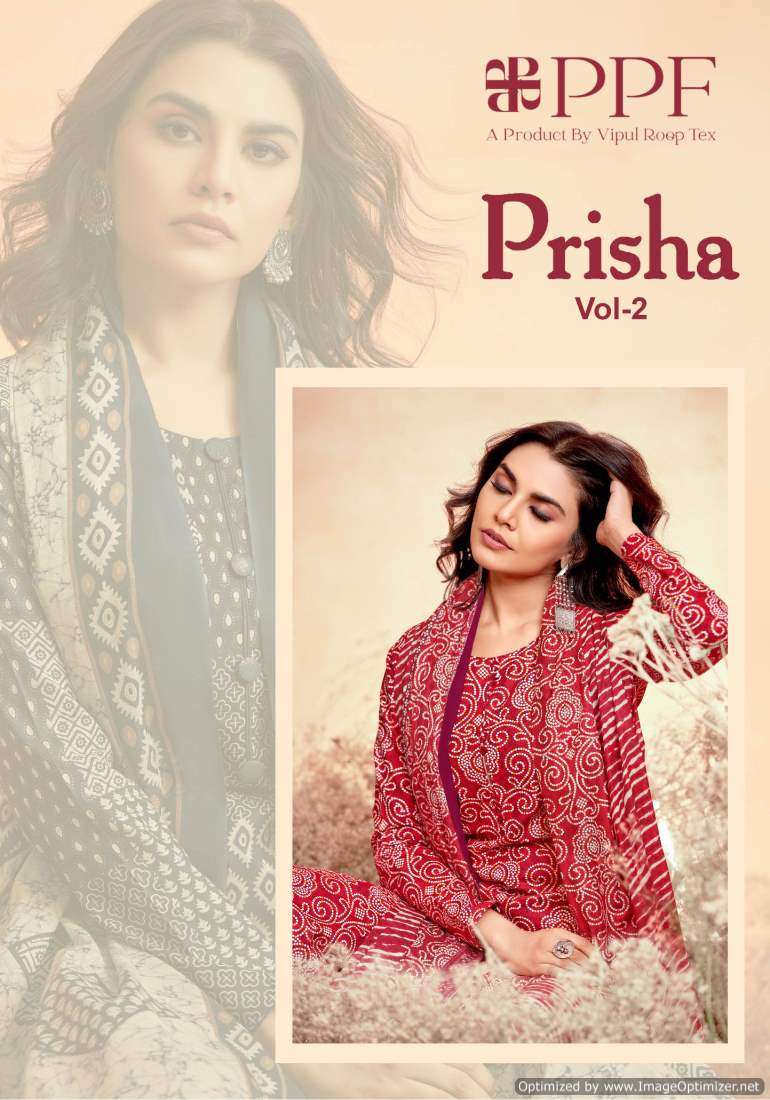 PPF Prisha Vol 2 Pure Cotton Dress Material Catalog Exporters