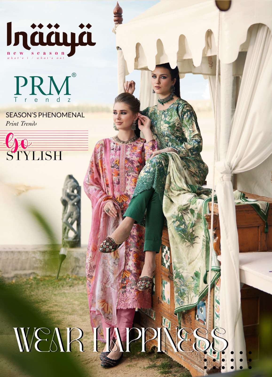 Prm Trends Inaaya Festival Collection Muslin Suit New Designs