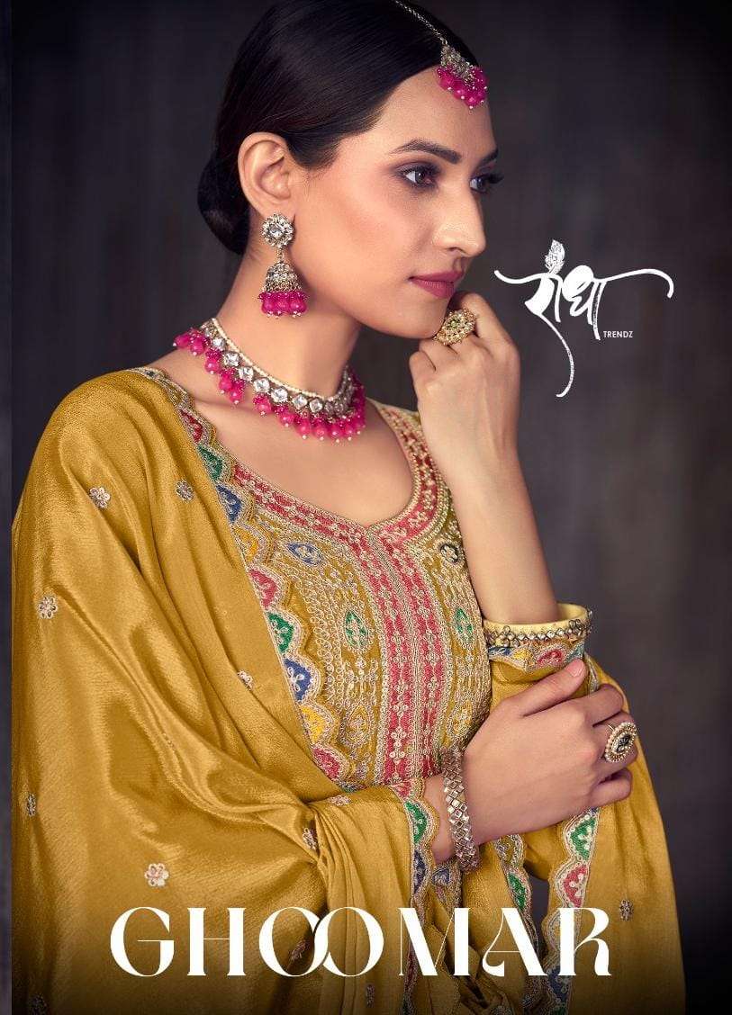 Radha Trendz Ghoomar Designer Lahenga Style Dress Wedding Collection
