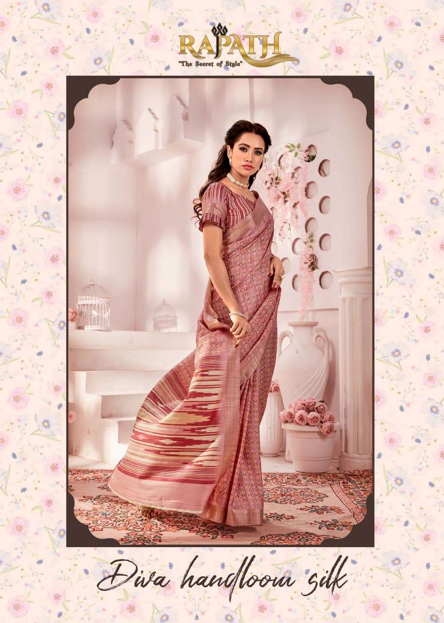 Rajpath Diva Handloom 92001 To 92006 Fancy Printed Summer Wear Saree Catalog Collection