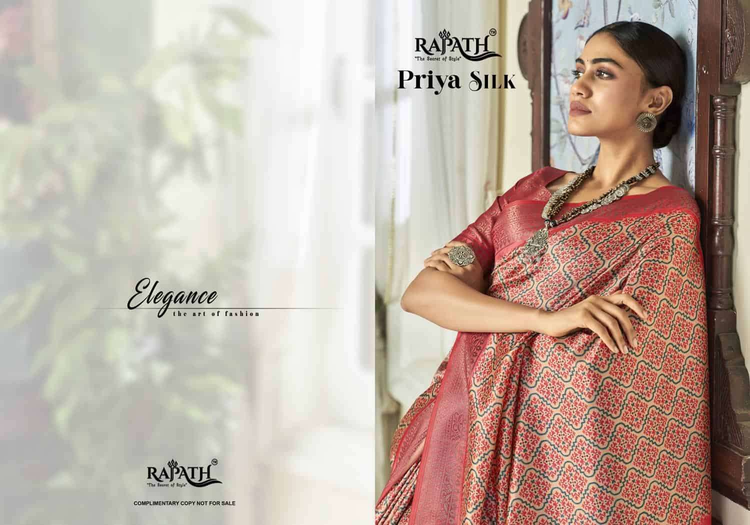 Rajpath Priya Silk 163001 To 163008 Festive Wear Style Silk Saree Catalog Collection
