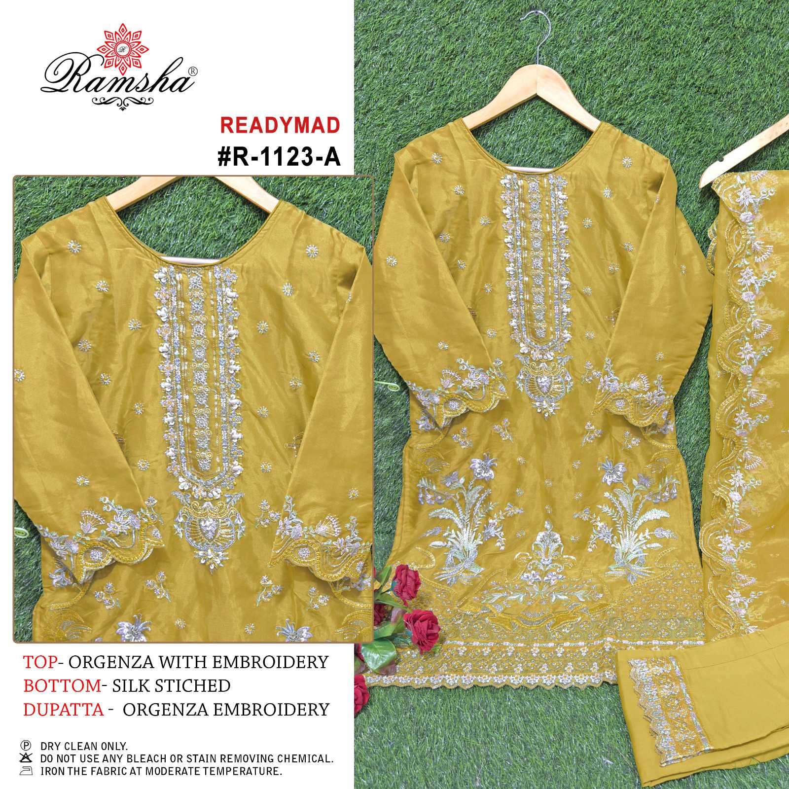 Ramsha R 1123 Nx Pakistani Organza Designer Suit Readymade Collection