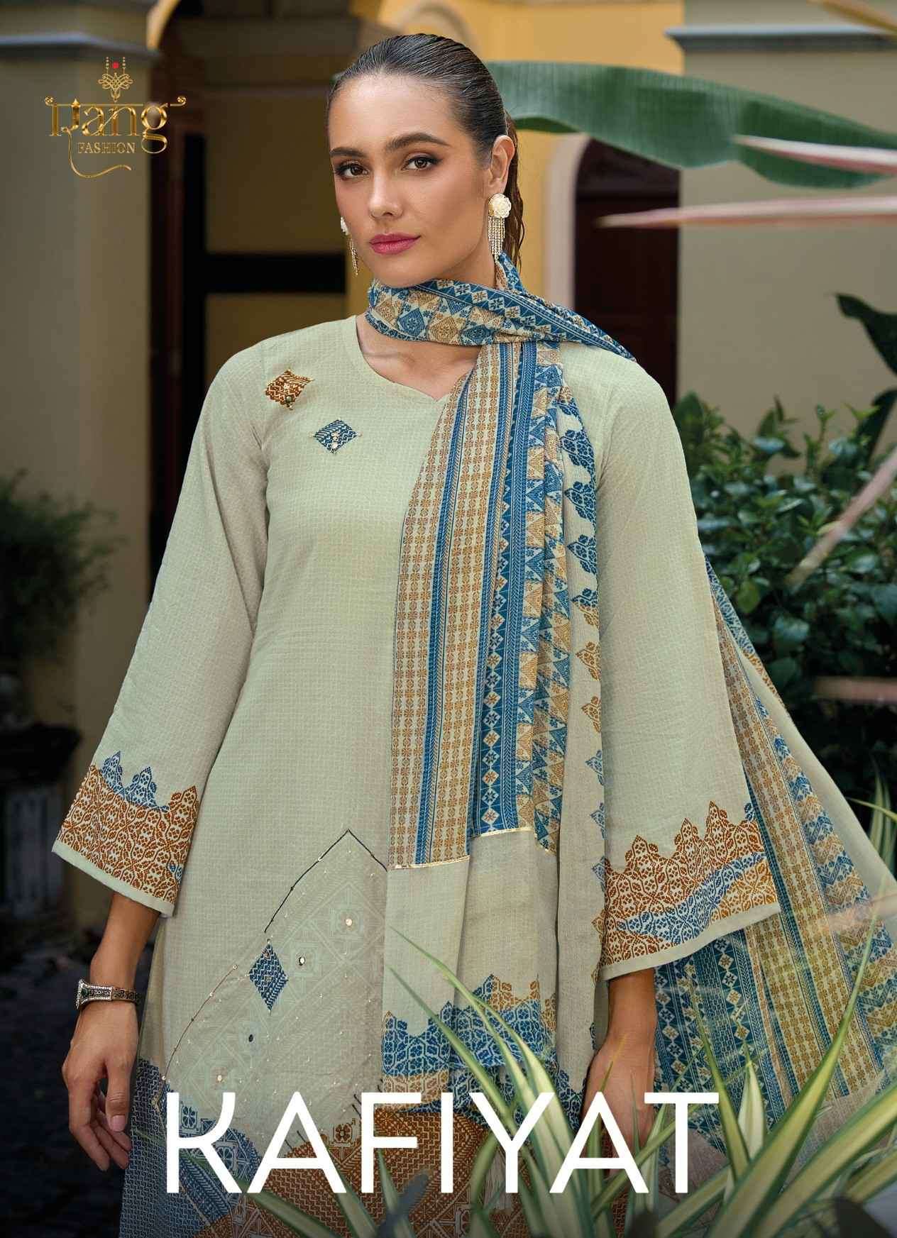 Rang Fashion Kafiyat Fancy Cotton Salwar Kameez Catalog New Designs
