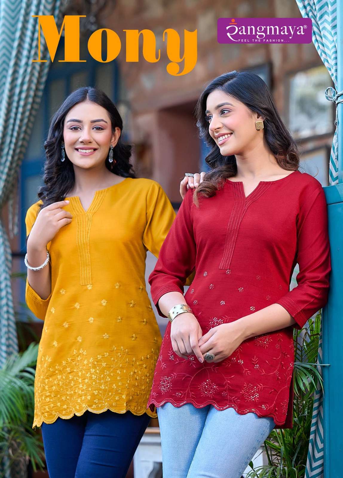 Rangmaya Money Ladies Wear Tunic Tops Catalog Suppliers