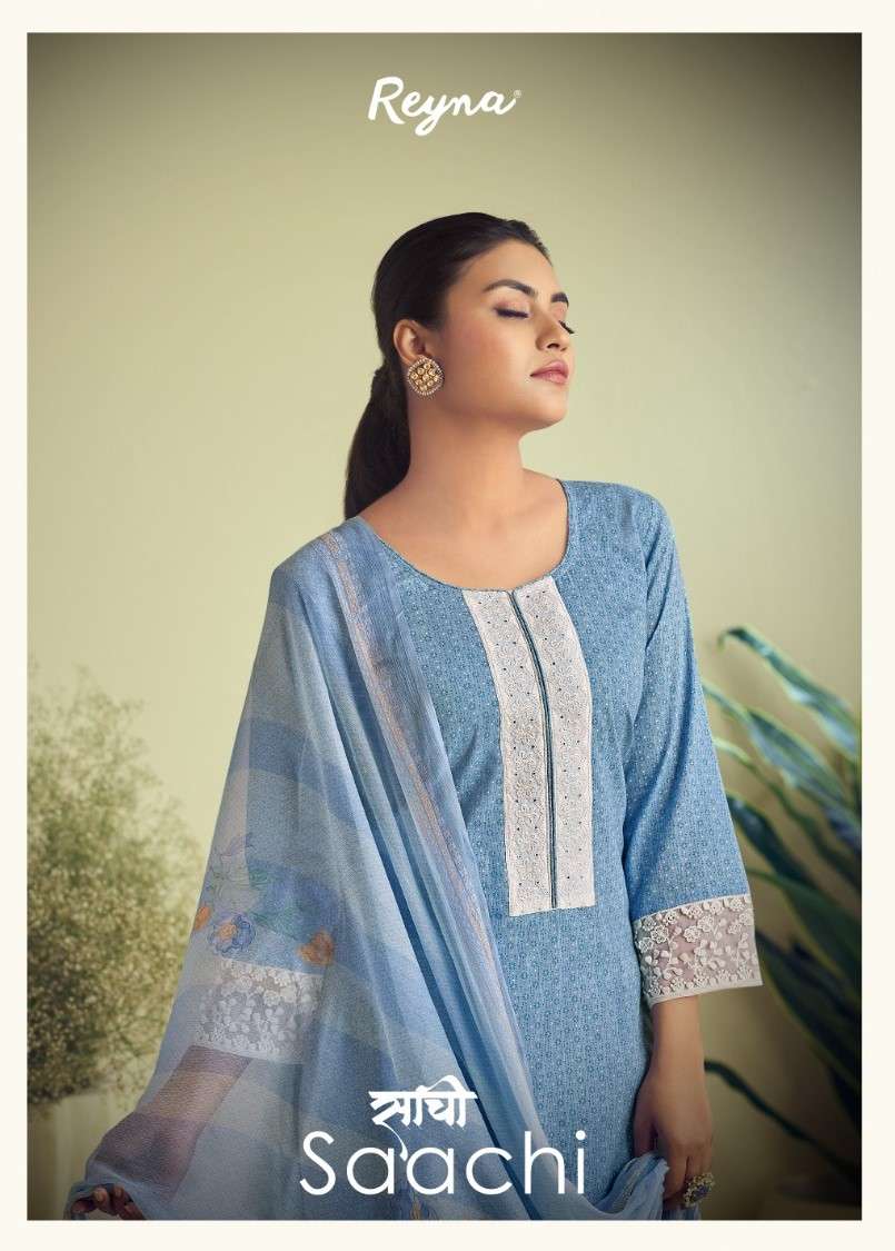 Reyna Saachi Fancy Cotton Ladies Salwar Suit Catalog Wholesalers