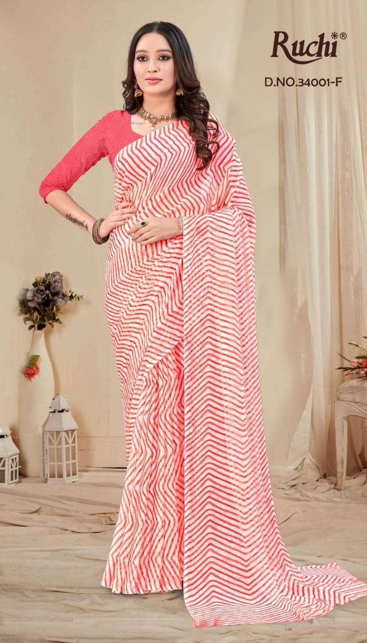Ruchi Saree Star Chiffon Lehriya 01 Chiffon Lehriya Designs Saree Wholesalers