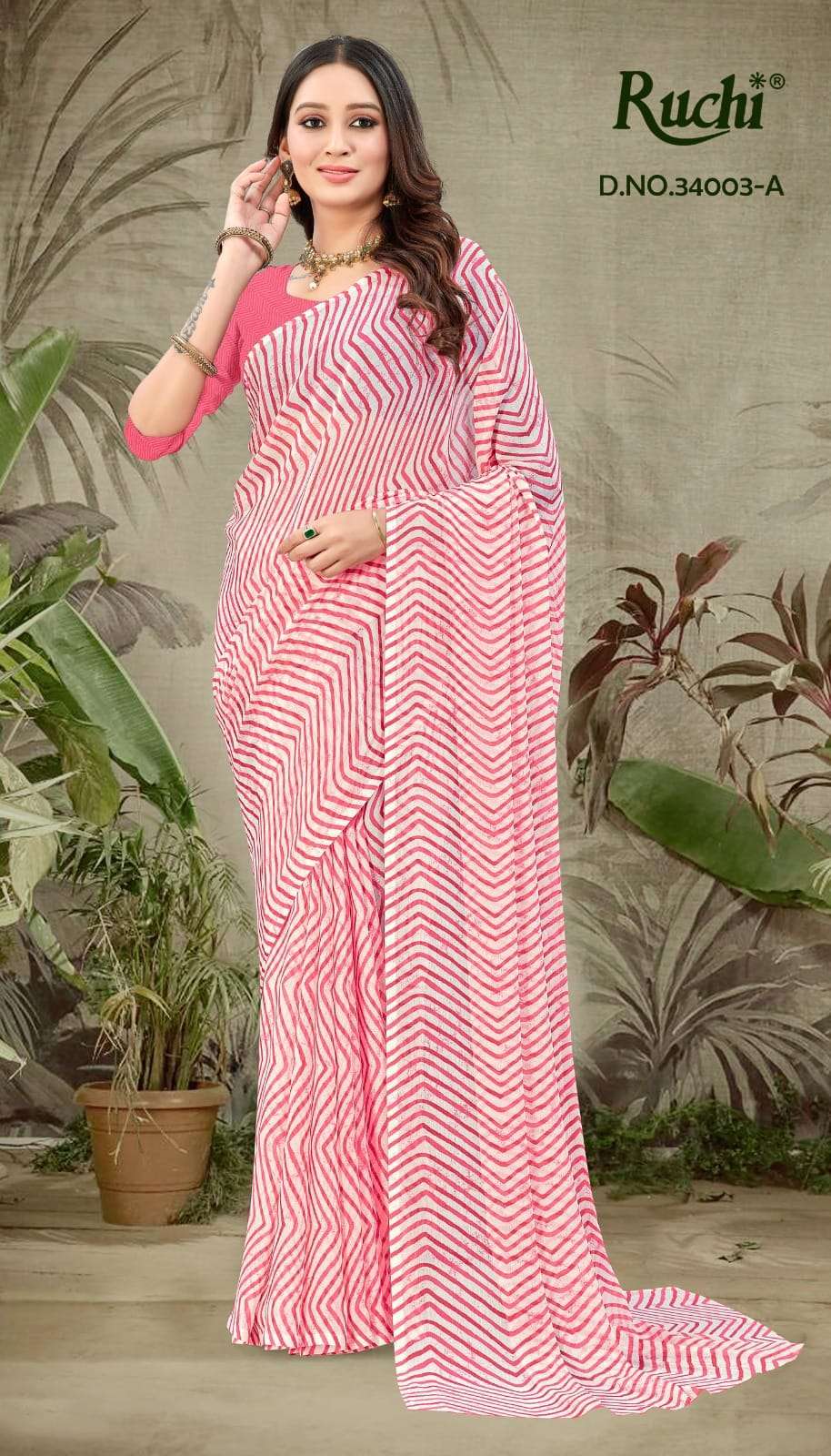 Ruchi Saree Star Chiffon Lehriya 03 Online Sales Supplier Fancy Chiffon Saree Collection