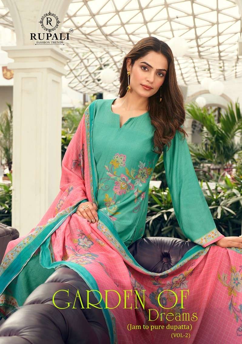 Rupali Fashion Garden Of Dreams Vol 2 Hit Designs Jam Satin Dress Catalog Suppliers