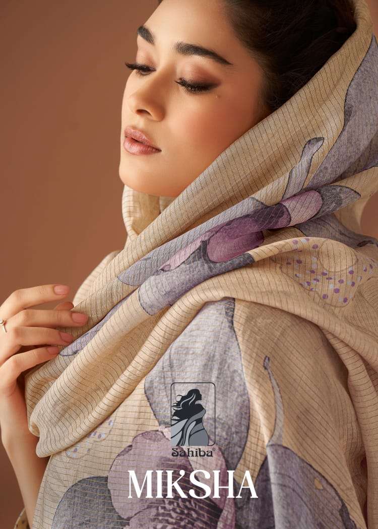 Sahiba Miksha Exclusive Muslin Silk Ladies Suit Catalog Exporters