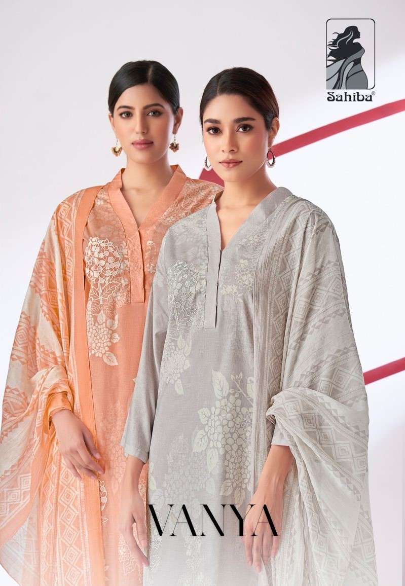 Sahiba Vanya Pure Cotton Exclusive Ladies Suit Catalog Dealers