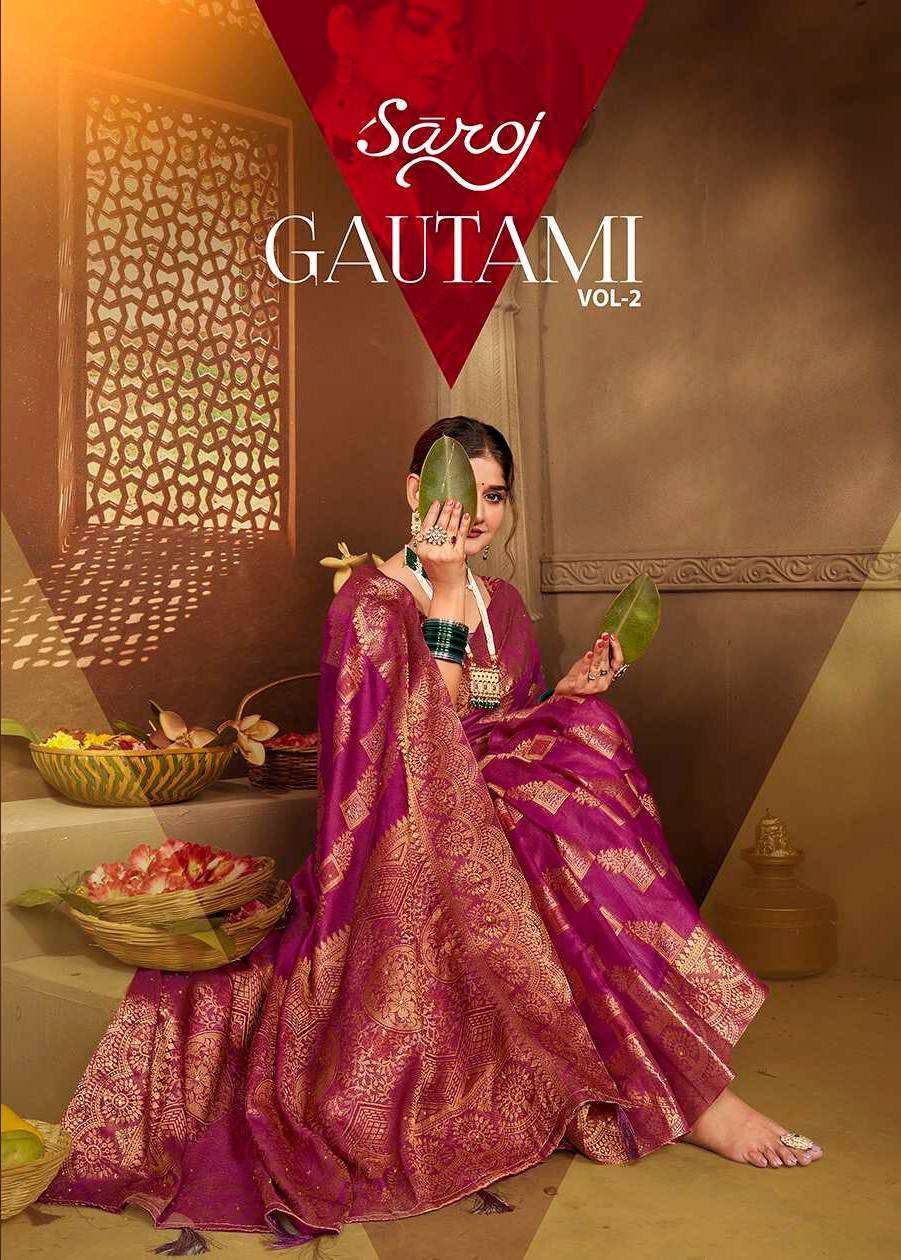 Saroj Sarees Gautami Vol 2 Festive Wear Saree Catalog Wholesale Buy Online