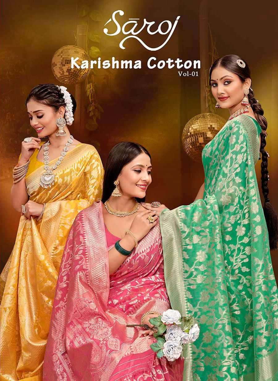 Saroj Sarees Karishma Cotton Vol 1 Designer Cotton Saree Festive Collection