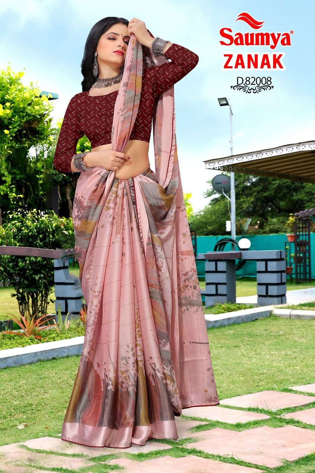 Saumya Zanak Exclusive Designs Crape Silk Saree Festive Collection