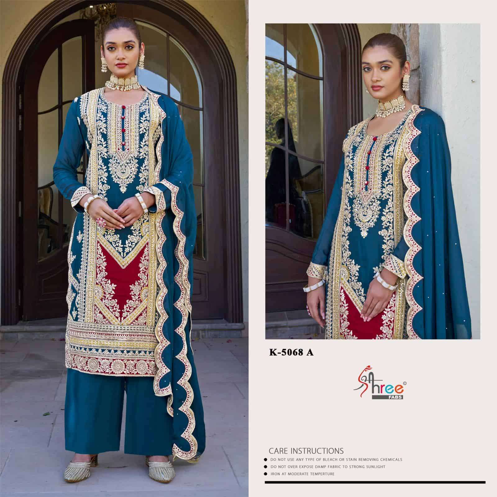 Shree Fabs K 5068 A Opulent Chinon Designer Pakistani Suit Exporter